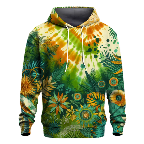 Tropical Jungle Tie-Dye Design Hoodie