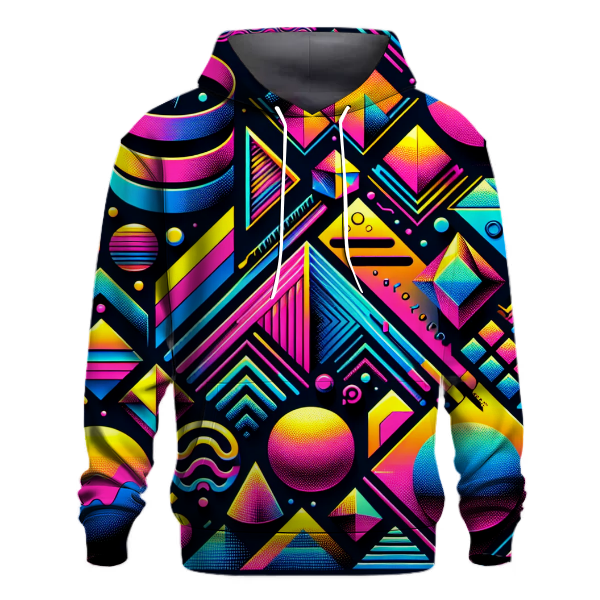 Neon Geometry Fusion Hoodie