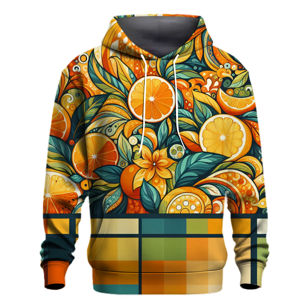 Charming Citrus Tie-dye Design Hoodie
