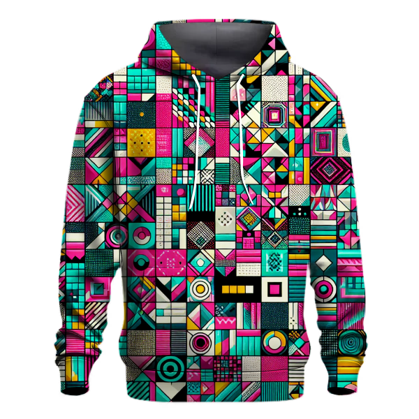 Funky 80s Mosaic Hoodie