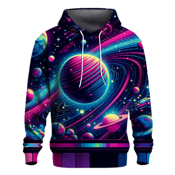 Neon Retro Galaxy Hoodie