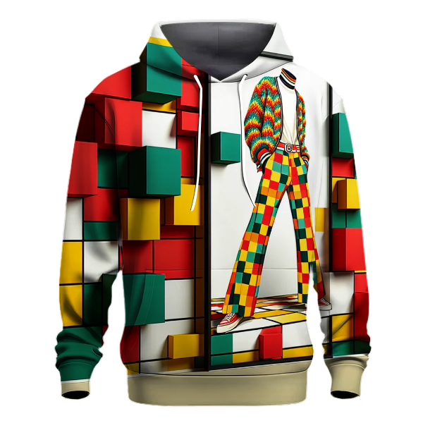 Funky Retro Checkered Hoodie