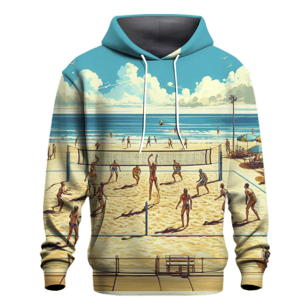 Beach Volleyball Sunburst Hoodie