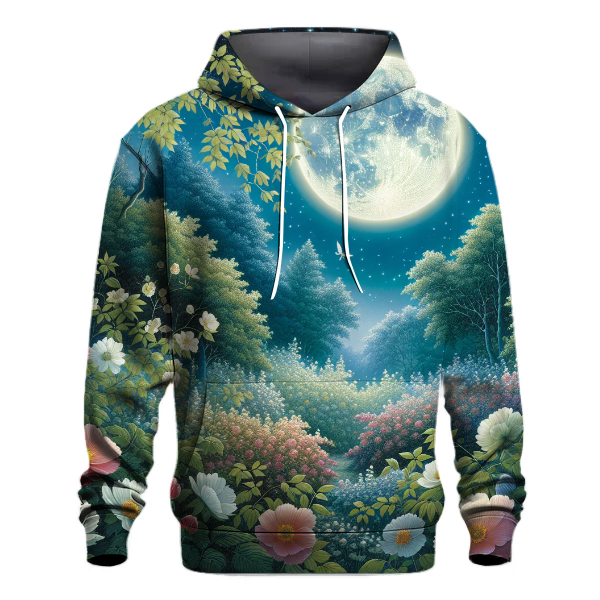 Elegant Moonlit Garden Hoodie