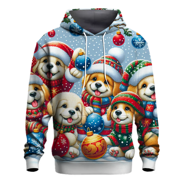Holiday Puppy Playtime Hoodie