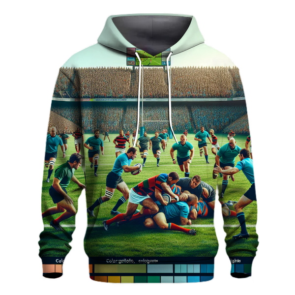 Rugby Team Spirit Design Hoodie