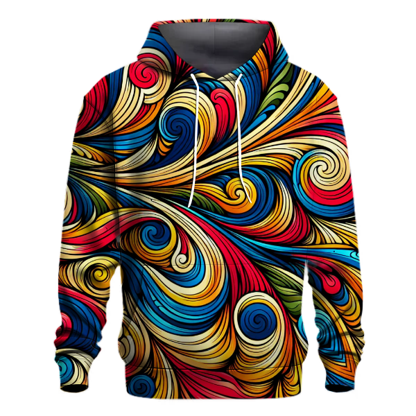 Colorful Rainbow Swirls Hoodie