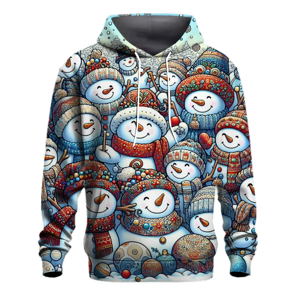Joyful Snowman Friends Hoodie