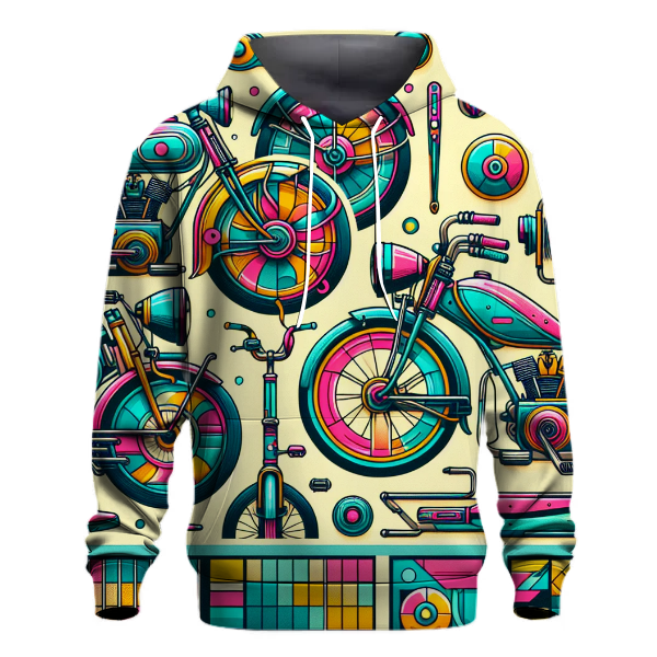Retro Neon Bikes Hoodie