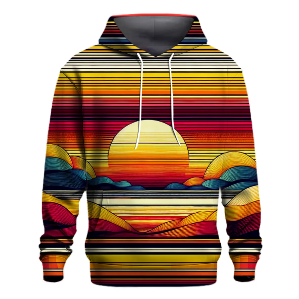 Nostalgic Sunset Stripes Hoodie