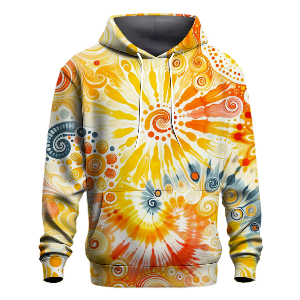 Sunshine Vibes Tie-Dye Design Hoodie