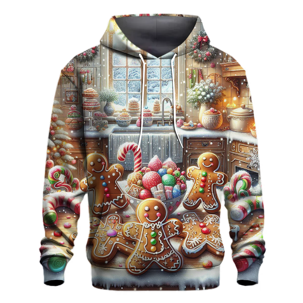 Charming Gingerbread Men and Candy Canes Hoodie