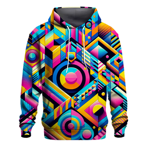 Neon Geometric Illusion Hoodie