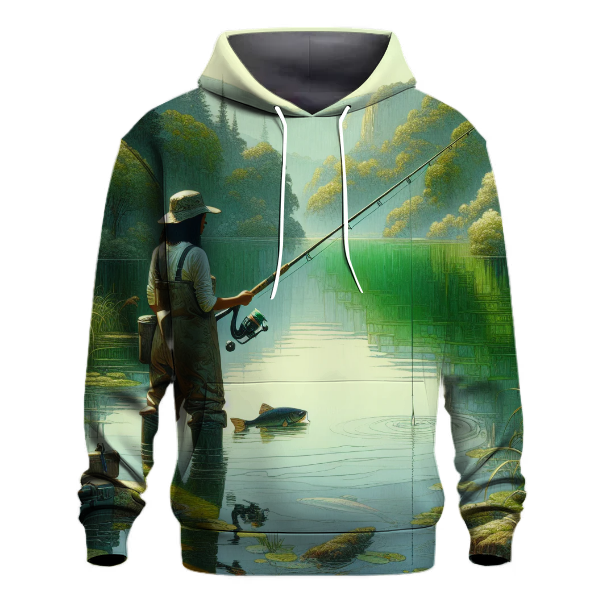 Fishing - Lakeside Tranquility Hoodie