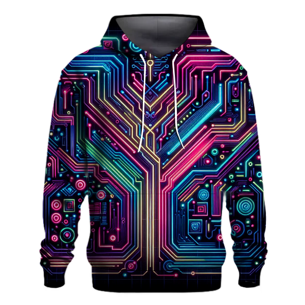 Synthwave Circuit Design Hoodie