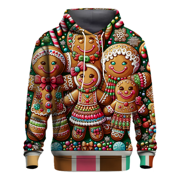 Joyful Gingerbread Family Hoodie