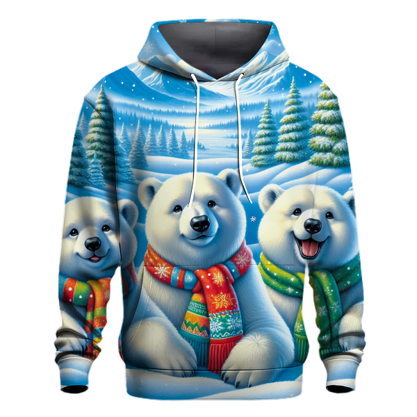 Joyful Polar Bear Family Hoodie