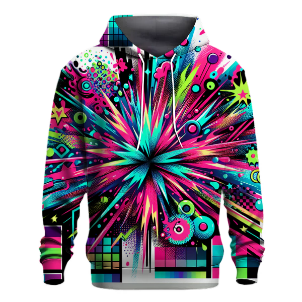 Retro Electric Splash Hoodie