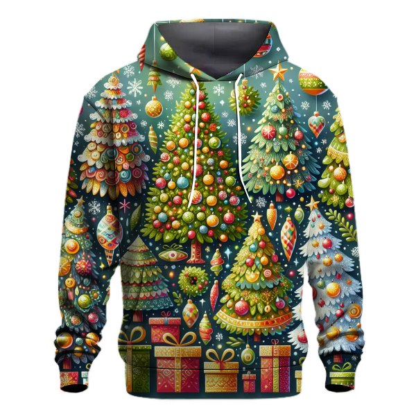 Holly Jolly Christmas Trees Hoodie