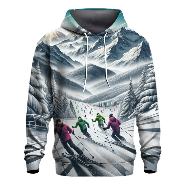 Skiing Alpine Rush Hoodie