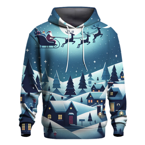 Santa's Sleigh Panorama Hoodie
