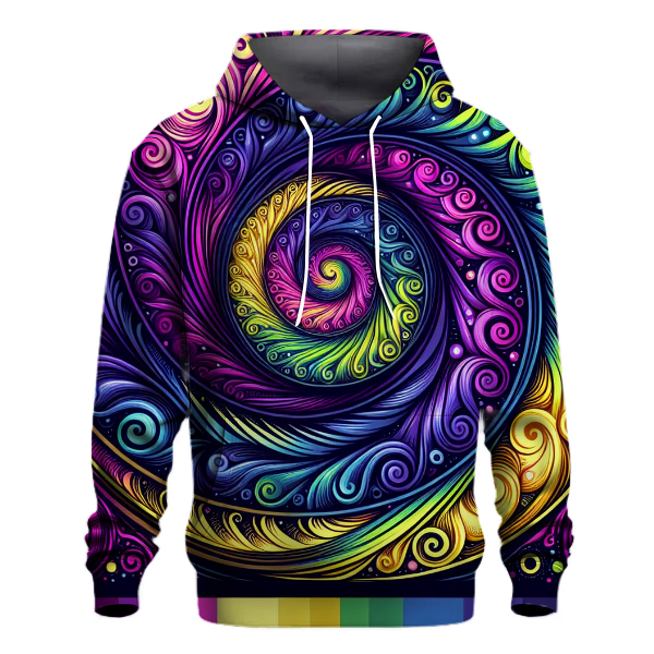 Cosmic Vibes Spiral Design Hoodie
