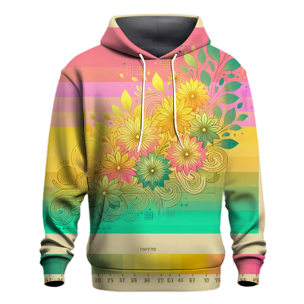 Floral Burst Gradient Hoodie