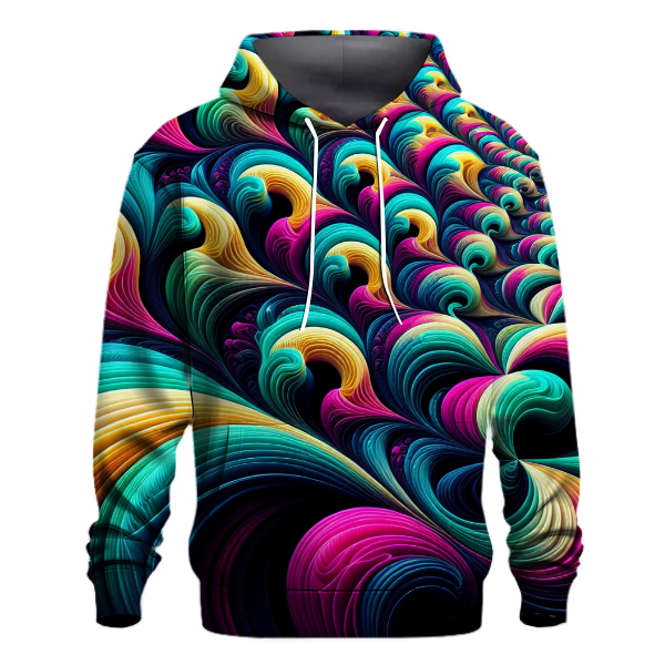 Funky Fractal Waves Hoodie