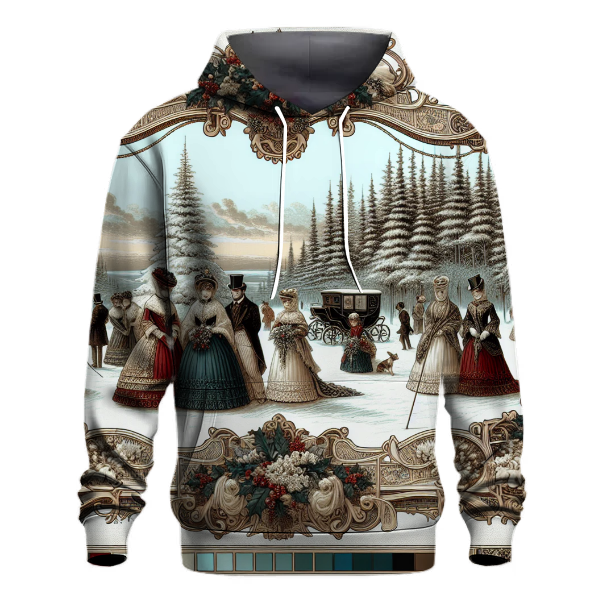 Victorian Christmas Postcard Hoodie