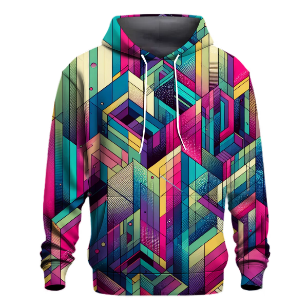 Prismatic Neon Pulse Hoodie