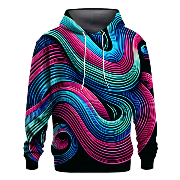 Neon Groove Lines Hoodie