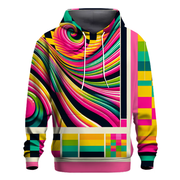 Funky Checkerboard Color Hoodie
