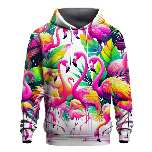 Funky Flamingo Fiesta Hoodie