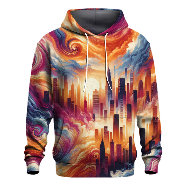 Electric Sunset Skyline Hoodie
