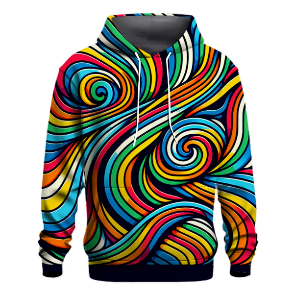Groovy Rainbow Lines Hoodie
