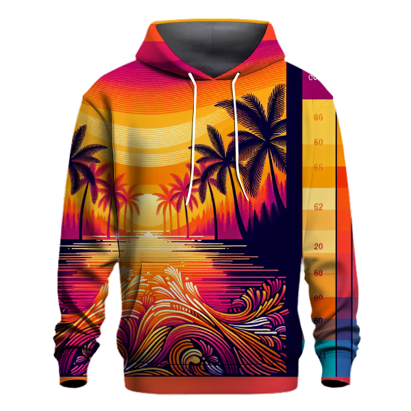 Vibrant Tropical Sunset Gradient Hoodie