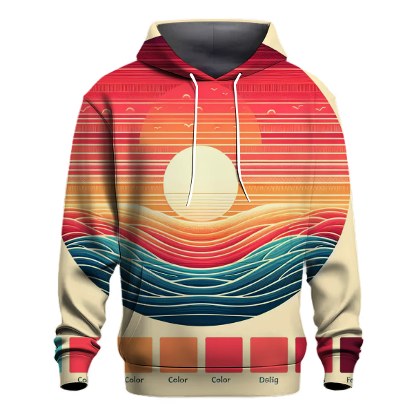 Fiery Coral Horizon Hoodie