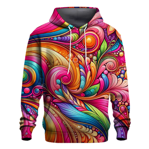 Floral Harmony Tie-Dye Hoodie