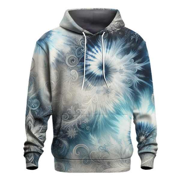 Crisp Winter Wonderland Tie-Dye Hoodie