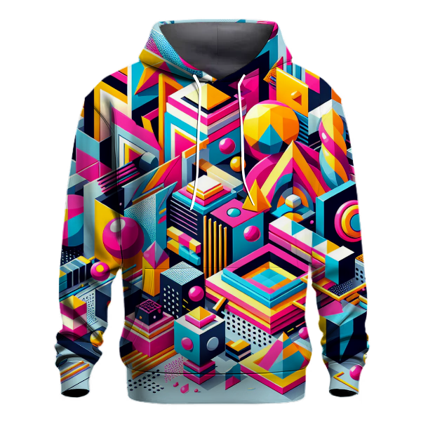 Electric 80s Geometric Hoodie