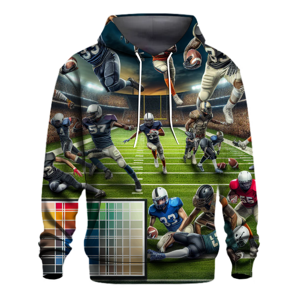 American Football Field Thunder Hoodie