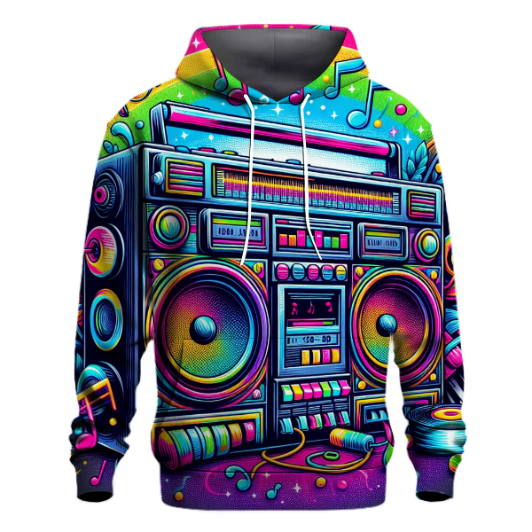 Retro Boombox Blast Hoodie