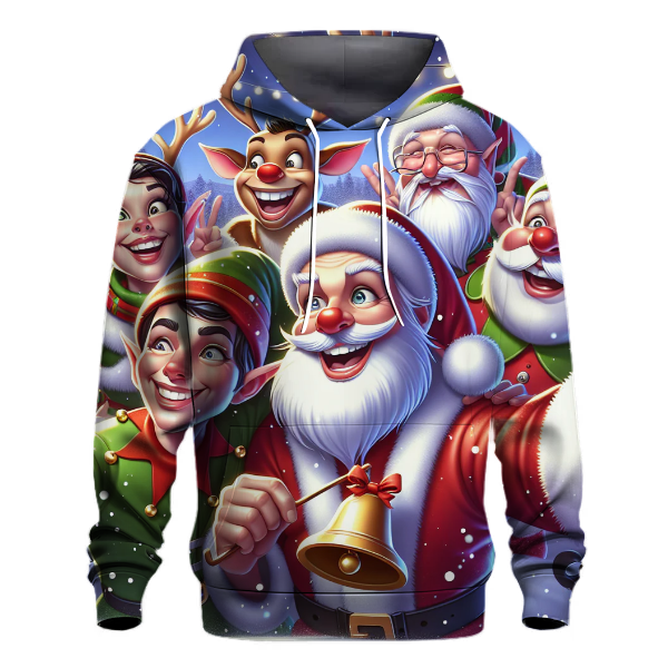 Santa and Friends Selfie Hoodie