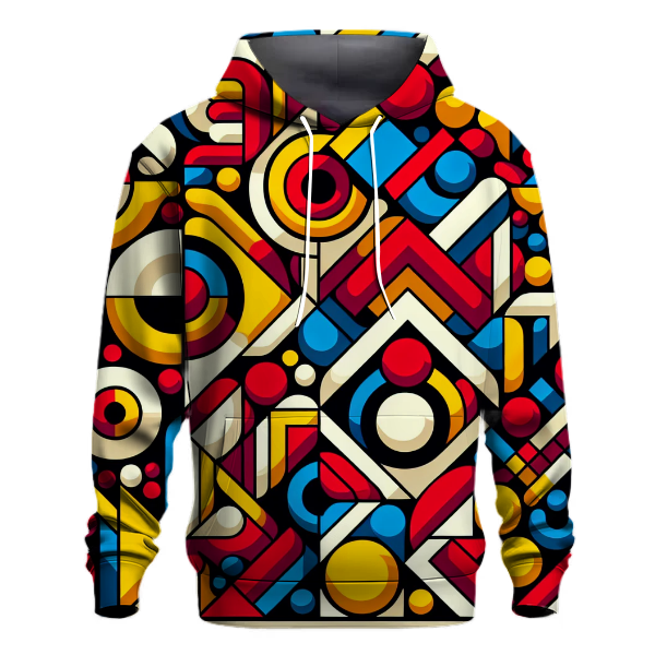 Retro Groovy Geometric Hoodie