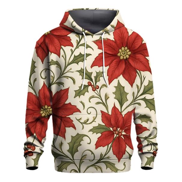 Elegant Poinsettia Elegance Hoodie