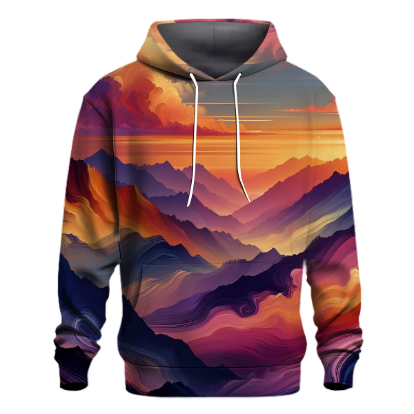 Mountain Sunset Tie-dye Design Hoodie