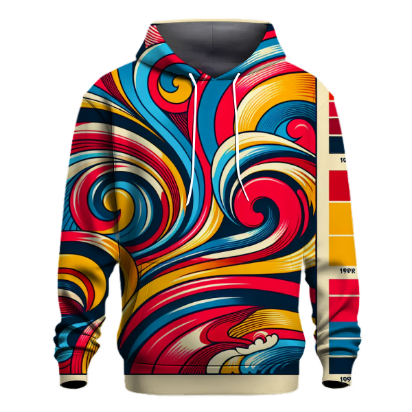 Retro Pop Art Waves Hoodie