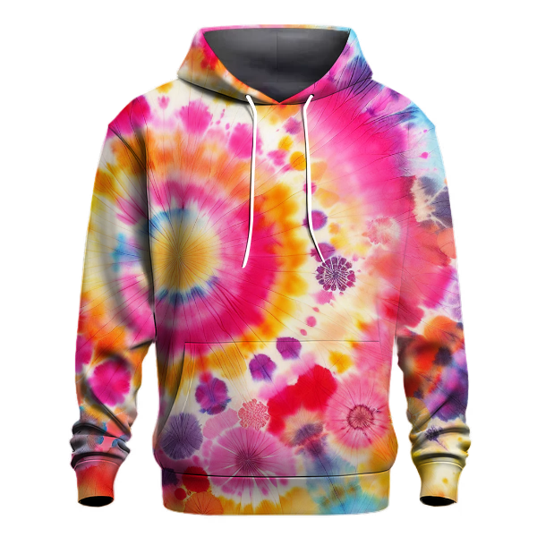 Sunset Blossom Tie-Dye Hoodie