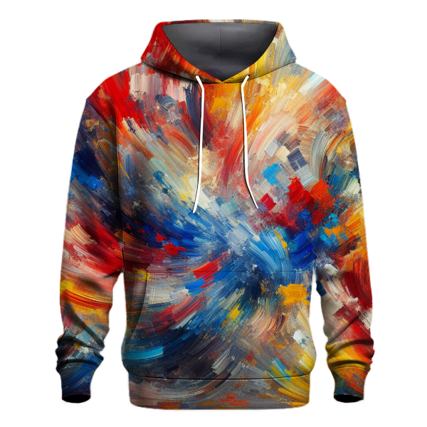 Artistic Brushstroke Tie-Dye Hoodie