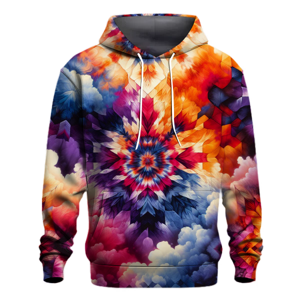 Bold Geometric Sunset Hoodie